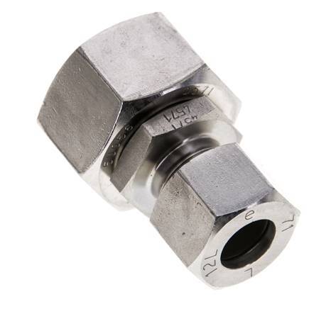 12L & 18L Stainless Steel Straight Cutting Fitting with Swivel 315 bar FKM O-ring Sealing Cone ISO 8434-1
