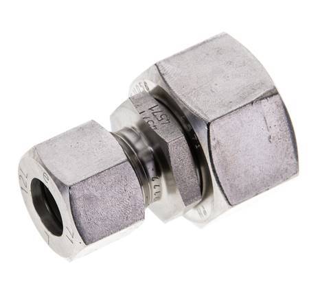 12L & 18L Stainless Steel Straight Cutting Fitting with Swivel 315 bar FKM O-ring Sealing Cone ISO 8434-1
