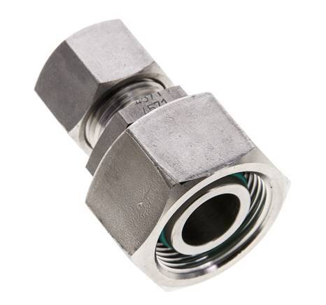 12L & 18L Stainless Steel Straight Cutting Fitting with Swivel 315 bar FKM O-ring Sealing Cone ISO 8434-1