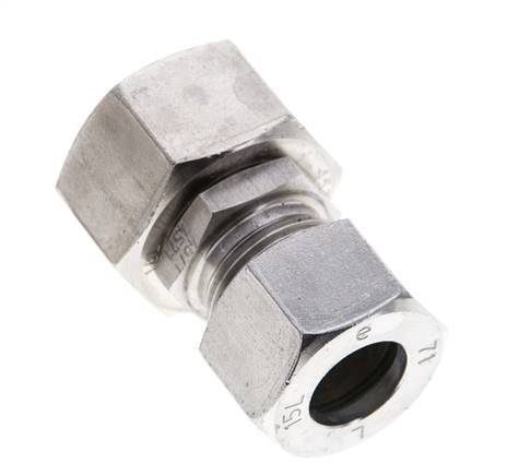 15L & 18L Stainless Steel Straight Cutting Fitting with Swivel 315 bar FKM O-ring Sealing Cone ISO 8434-1