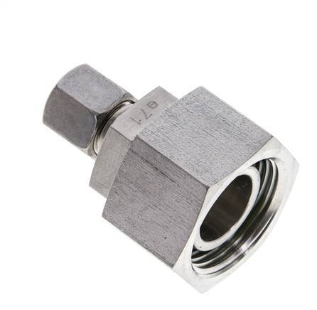 8L & 22L Stainless Steel Straight Cutting Fitting with Swivel 160 bar FKM O-ring Sealing Cone ISO 8434-1