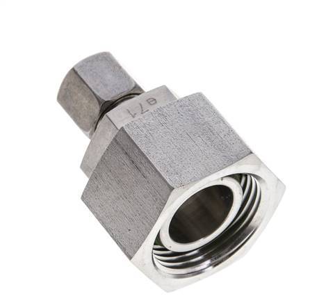 8L & 22L Stainless Steel Straight Cutting Fitting with Swivel 160 bar FKM O-ring Sealing Cone ISO 8434-1