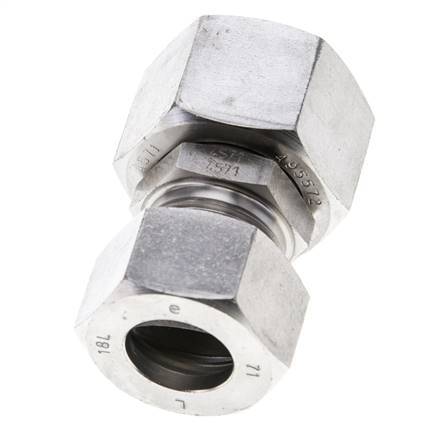 18L & 22L Stainless Steel Straight Cutting Fitting with Swivel 160 bar FKM O-ring Sealing Cone ISO 8434-1