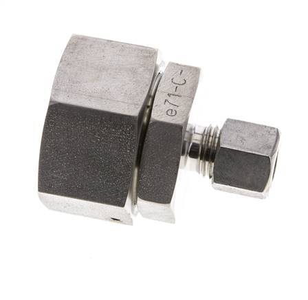 8L & 28L Stainless Steel Straight Cutting Fitting with Swivel 160 bar FKM O-ring Sealing Cone ISO 8434-1