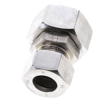 18L & 28L Stainless Steel Straight Cutting Fitting with Swivel 160 bar FKM O-ring Sealing Cone ISO 8434-1