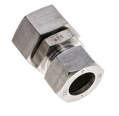 22L & 28L Stainless Steel Straight Cutting Fitting with Swivel 160 bar FKM O-ring Sealing Cone ISO 8434-1