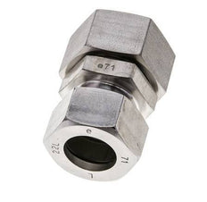 22L & 28L Stainless Steel Straight Cutting Fitting with Swivel 160 bar FKM O-ring Sealing Cone ISO 8434-1