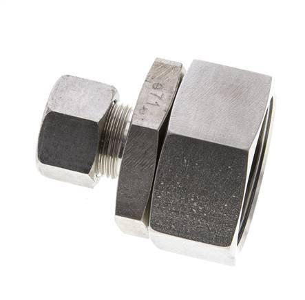 15L & 35L Stainless Steel Straight Cutting Fitting with Swivel 160 bar FKM O-ring Sealing Cone ISO 8434-1