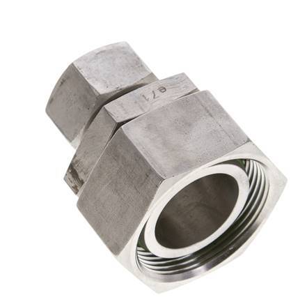 18L & 35L Stainless Steel Straight Cutting Fitting with Swivel 160 bar FKM O-ring Sealing Cone ISO 8434-1