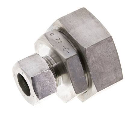 18L & 42L Stainless Steel Straight Cutting Fitting with Swivel 160 bar FKM O-ring Sealing Cone ISO 8434-1