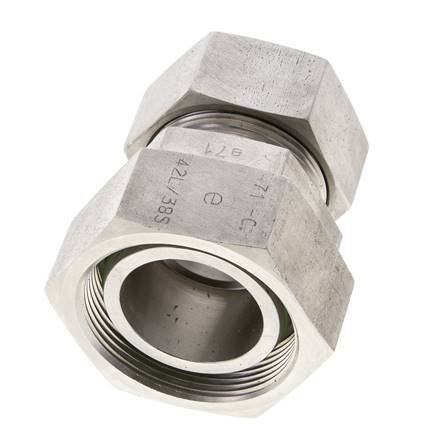 35L & 42L Stainless Steel Straight Cutting Fitting with Swivel 160 bar FKM O-ring Sealing Cone ISO 8434-1