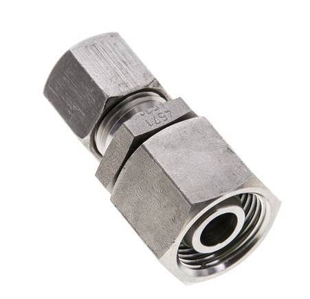 8S & 12S Stainless Steel Straight Cutting Fitting with Swivel 630 bar FKM O-ring Sealing Cone ISO 8434-1