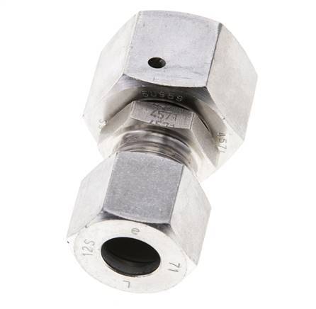 12S & 16S Stainless Steel Straight Cutting Fitting with Swivel 400 bar FKM O-ring Sealing Cone ISO 8434-1