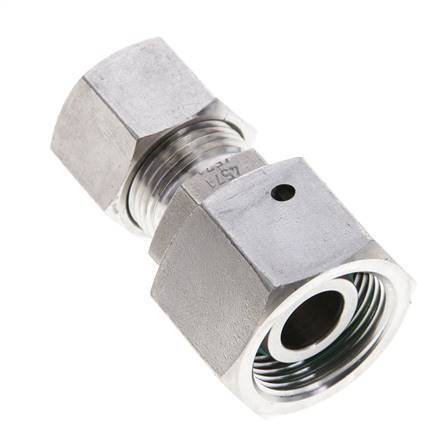 12S & 16S Stainless Steel Straight Cutting Fitting with Swivel 400 bar FKM O-ring Sealing Cone ISO 8434-1