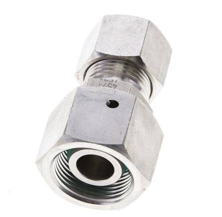 12S & 16S Stainless Steel Straight Cutting Fitting with Swivel 400 bar FKM O-ring Sealing Cone ISO 8434-1