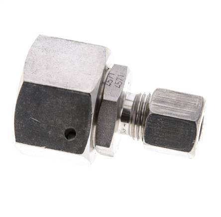 8S & 20S Stainless Steel Straight Cutting Fitting with Swivel 400 bar FKM O-ring Sealing Cone ISO 8434-1