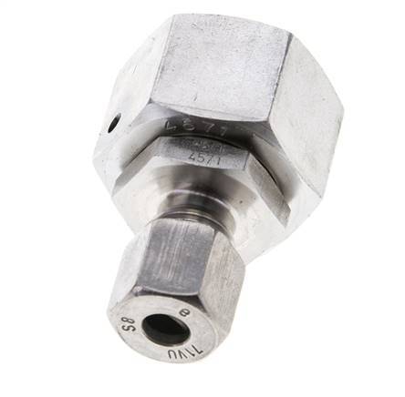 8S & 20S Stainless Steel Straight Cutting Fitting with Swivel 400 bar FKM O-ring Sealing Cone ISO 8434-1