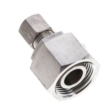 8S & 20S Stainless Steel Straight Cutting Fitting with Swivel 400 bar FKM O-ring Sealing Cone ISO 8434-1