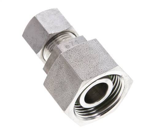 12S & 20S Stainless Steel Straight Cutting Fitting with Swivel 400 bar FKM O-ring Sealing Cone ISO 8434-1