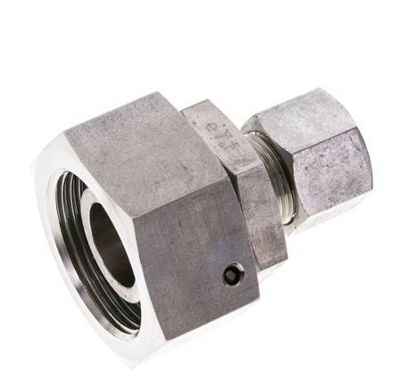 12S & 25S Stainless Steel Straight Cutting Fitting with Swivel 400 bar FKM O-ring Sealing Cone ISO 8434-1