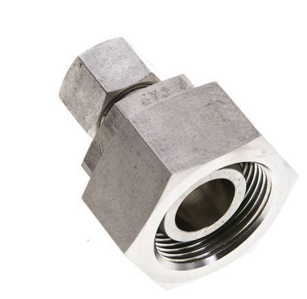 12S & 25S Stainless Steel Straight Cutting Fitting with Swivel 400 bar FKM O-ring Sealing Cone ISO 8434-1