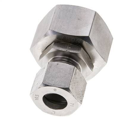 16S & 25S Stainless Steel Straight Cutting Fitting with Swivel 400 bar FKM O-ring Sealing Cone ISO 8434-1