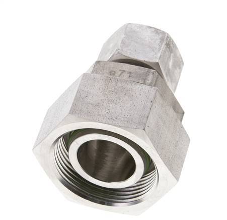 16S & 30S Stainless Steel Straight Cutting Fitting with Swivel 400 bar FKM O-ring Sealing Cone ISO 8434-1