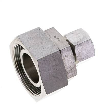 16S & 38S Stainless Steel Straight Cutting Fitting with Swivel 315 bar FKM O-ring Sealing Cone ISO 8434-1