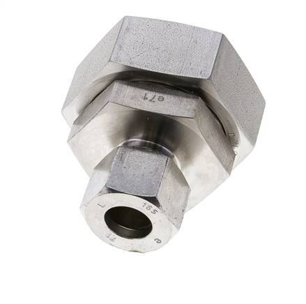 16S & 38S Stainless Steel Straight Cutting Fitting with Swivel 315 bar FKM O-ring Sealing Cone ISO 8434-1
