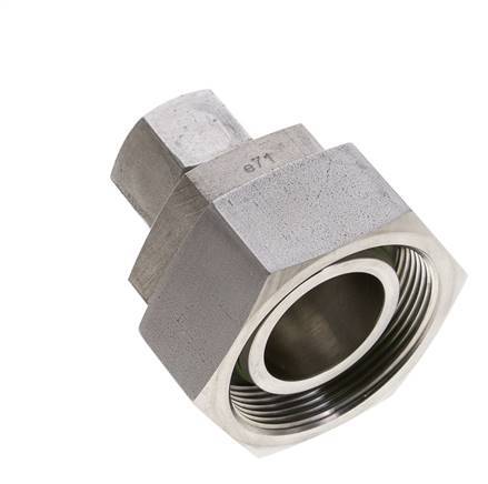 16S & 38S Stainless Steel Straight Cutting Fitting with Swivel 315 bar FKM O-ring Sealing Cone ISO 8434-1