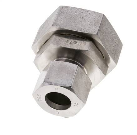 20S & 38S Stainless Steel Straight Cutting Fitting with Swivel 315 bar FKM O-ring Sealing Cone ISO 8434-1