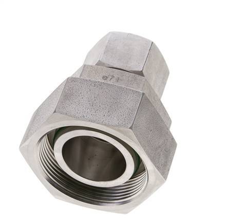 20S & 38S Stainless Steel Straight Cutting Fitting with Swivel 315 bar FKM O-ring Sealing Cone ISO 8434-1