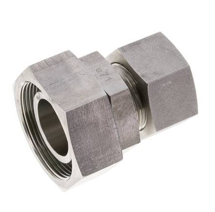 25S & 38S Stainless Steel Straight Cutting Fitting with Swivel 315 bar FKM O-ring Sealing Cone ISO 8434-1
