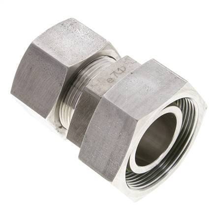 30S & 38S Stainless Steel Straight Cutting Fitting with Swivel 315 bar FKM O-ring Sealing Cone ISO 8434-1