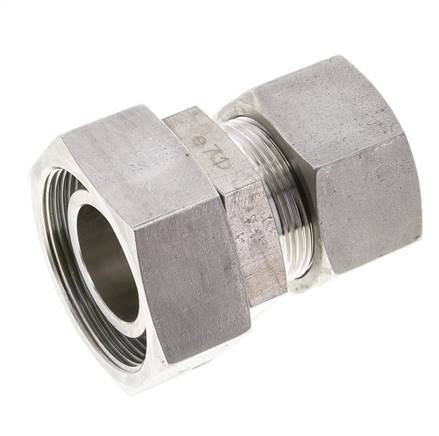 30S & 38S Stainless Steel Straight Cutting Fitting with Swivel 315 bar FKM O-ring Sealing Cone ISO 8434-1