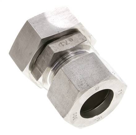 30S & 38S Stainless Steel Straight Cutting Fitting with Swivel 315 bar FKM O-ring Sealing Cone ISO 8434-1