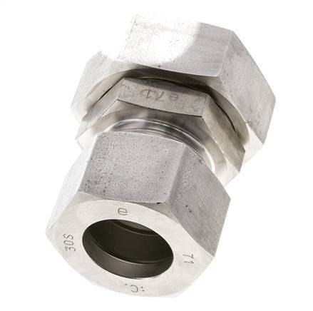 30S & 38S Stainless Steel Straight Cutting Fitting with Swivel 315 bar FKM O-ring Sealing Cone ISO 8434-1