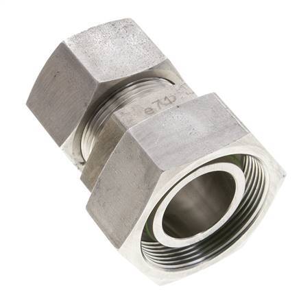 30S & 38S Stainless Steel Straight Cutting Fitting with Swivel 315 bar FKM O-ring Sealing Cone ISO 8434-1