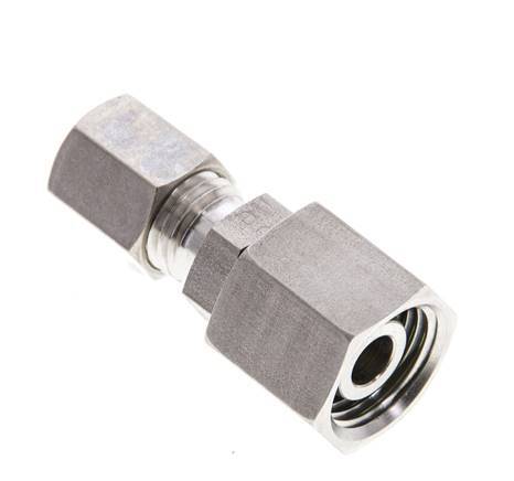 6L & 10L Stainless Steel Straight Compression Fitting with Swivel 315 bar FKM O-ring Sealing Cone ISO 8434-1