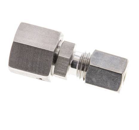 6L & 10L Stainless Steel Straight Compression Fitting with Swivel 315 bar FKM O-ring Sealing Cone ISO 8434-1