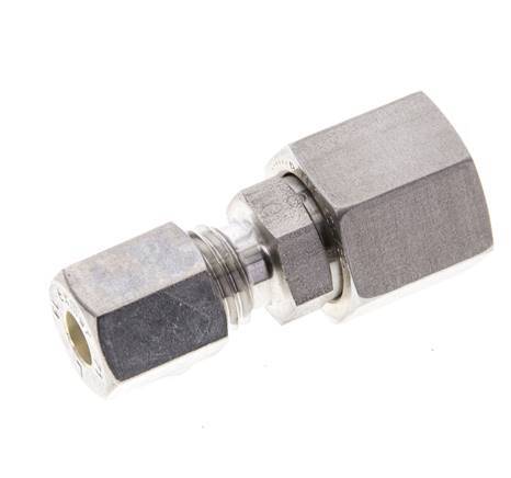 6L & 10L Stainless Steel Straight Compression Fitting with Swivel 315 bar FKM O-ring Sealing Cone ISO 8434-1