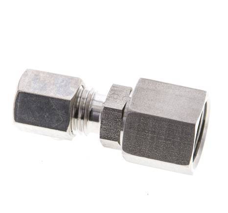 6L & 10L Stainless Steel Straight Compression Fitting with Swivel 315 bar FKM O-ring Sealing Cone ISO 8434-1