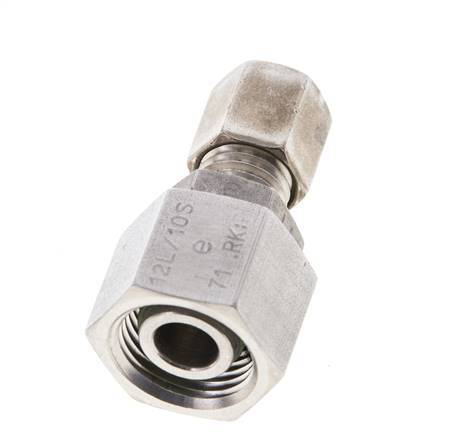 6L & 12L Stainless Steel Straight Compression Fitting with Swivel 315 bar FKM O-ring Sealing Cone ISO 8434-1