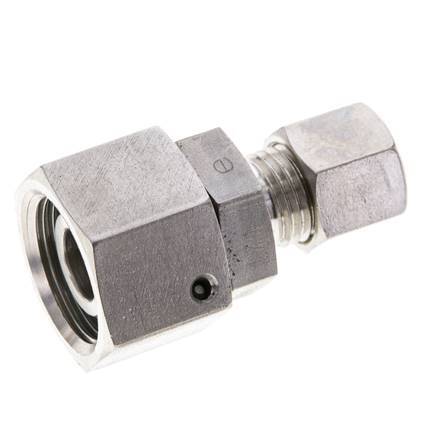 8L & 15L Stainless Steel Straight Compression Fitting with Swivel 315 bar FKM O-ring Sealing Cone ISO 8434-1