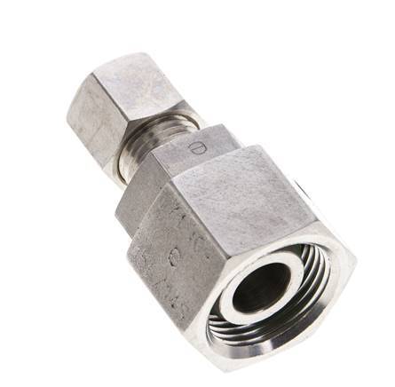 8L & 15L Stainless Steel Straight Compression Fitting with Swivel 315 bar FKM O-ring Sealing Cone ISO 8434-1