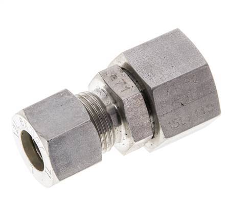 12L & 15L Stainless Steel Straight Compression Fitting with Swivel 315 bar FKM O-ring Sealing Cone ISO 8434-1