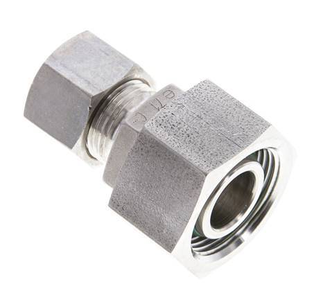 12L & 18L Stainless Steel Straight Compression Fitting with Swivel 315 bar FKM O-ring Sealing Cone ISO 8434-1