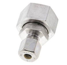 8S & 20S Stainless Steel Straight Compression Fitting with Swivel 250 bar FKM O-ring Sealing Cone ISO 8434-1