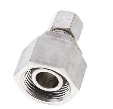 8S & 20S Stainless Steel Straight Compression Fitting with Swivel 250 bar FKM O-ring Sealing Cone ISO 8434-1