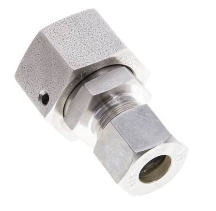 12S & 20S Stainless Steel Straight Compression Fitting with Swivel 250 bar FKM O-ring Sealing Cone ISO 8434-1